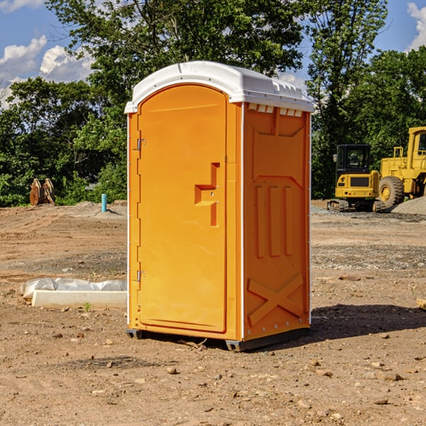 how often are the portable toilets cleaned and serviced during a rental period in Thompsontown